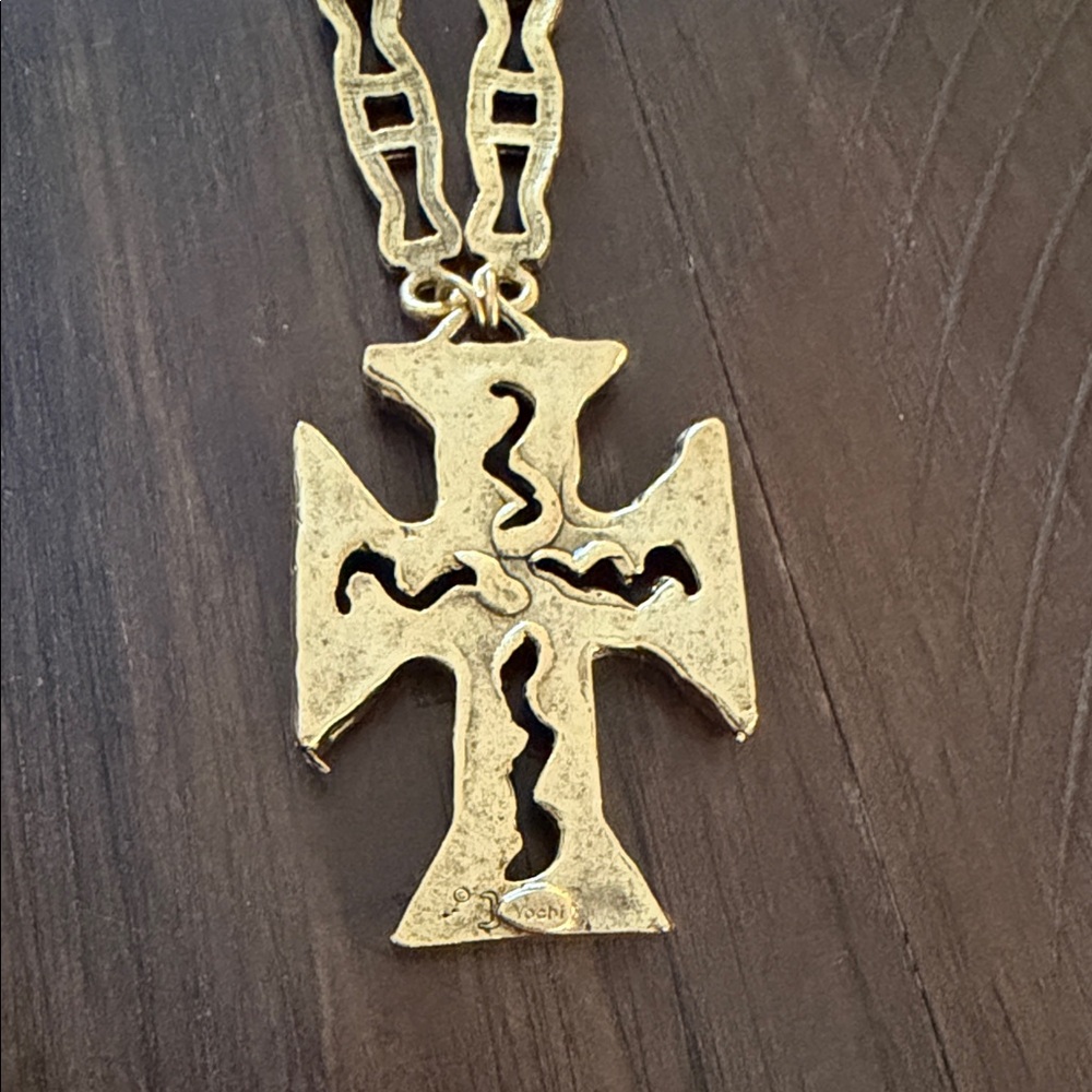 Yochi Gold Cross Necklace - Picture 2 of 2